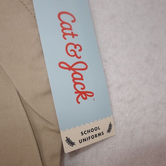 NEW Cat & Jack Chino Uniform Shorts Tan Beige Khaki Girl's Size 4 - Picture 3 of 6